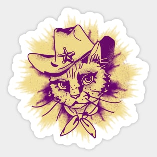 Cat Cowboy Sheriff Sticker